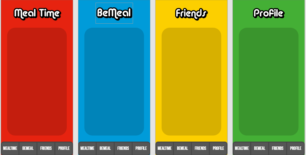 MealTime app pagina overview