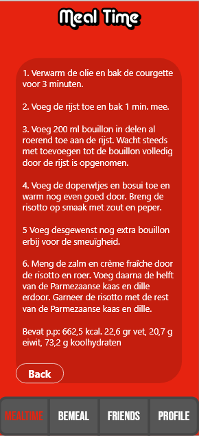 MealTime homepagina recept